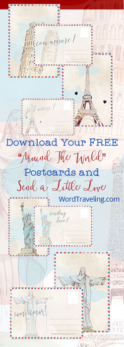 Free Printable Postcards from Around the World