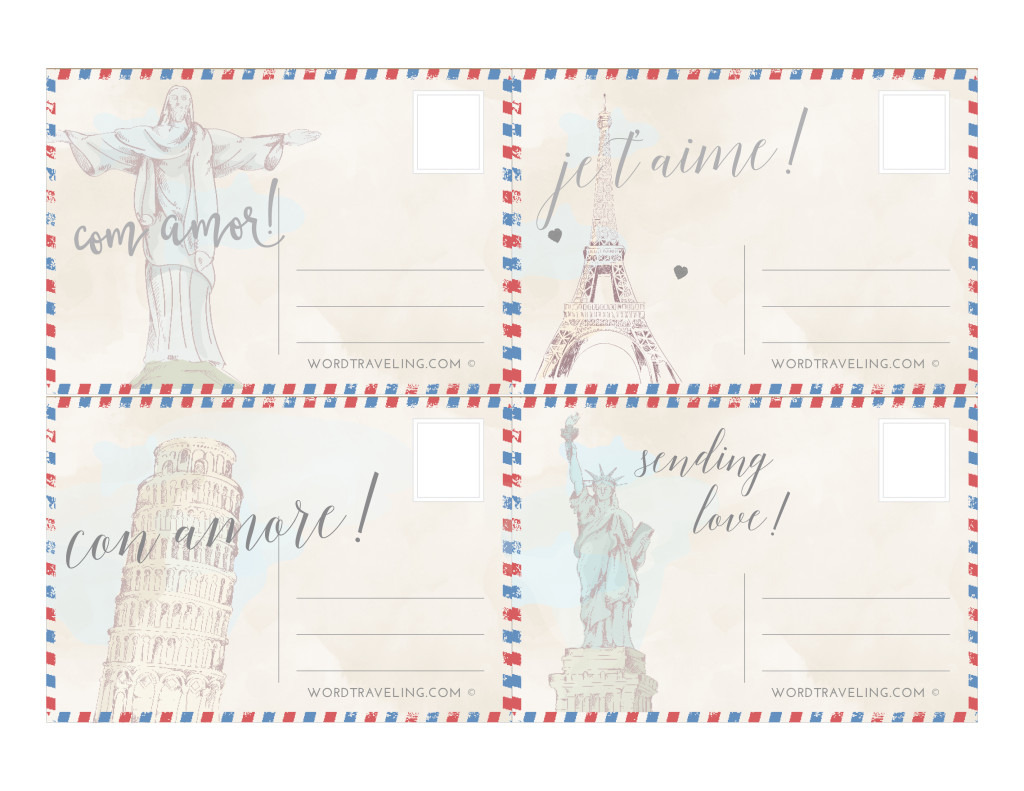 FREE Vintage Printable Postcards