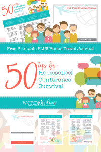 50 Tips for Surviving a Homeschool Convention or Conference plus bonus travel journal