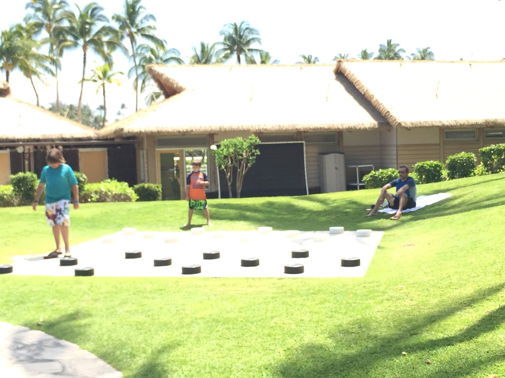 lawn checkers- Hilton Waikoloa, Big Island