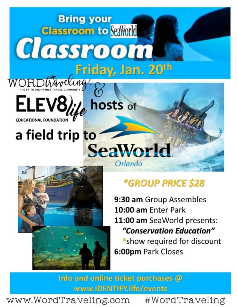 sea world educational field trip discount january 2017